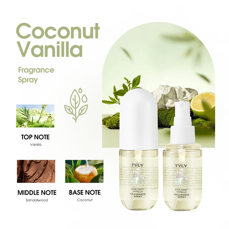 クロスボーダー Amazon TVLV ノンアルコールフレグランススプレー 50ml ココナッツローズ ロングラスティングフレグランス フレッシュパフュームスプレー|undefined