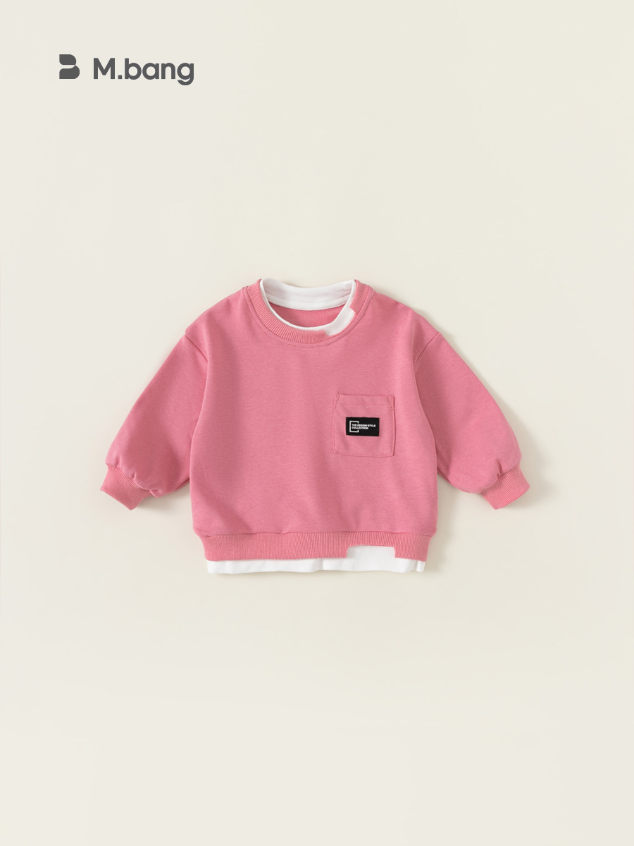Ropa infantil Youbao, conjunto de dos piezas, sudadera con letras, versión coreana, nueva colección de primavera y otoño, tops para niñas, camisetas tipo jersey para niños