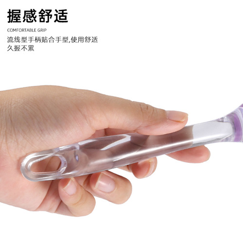 Manufacturer transparent silicone egg beater handheld manual egg beater mixer 10-inch silicone baking egg beater