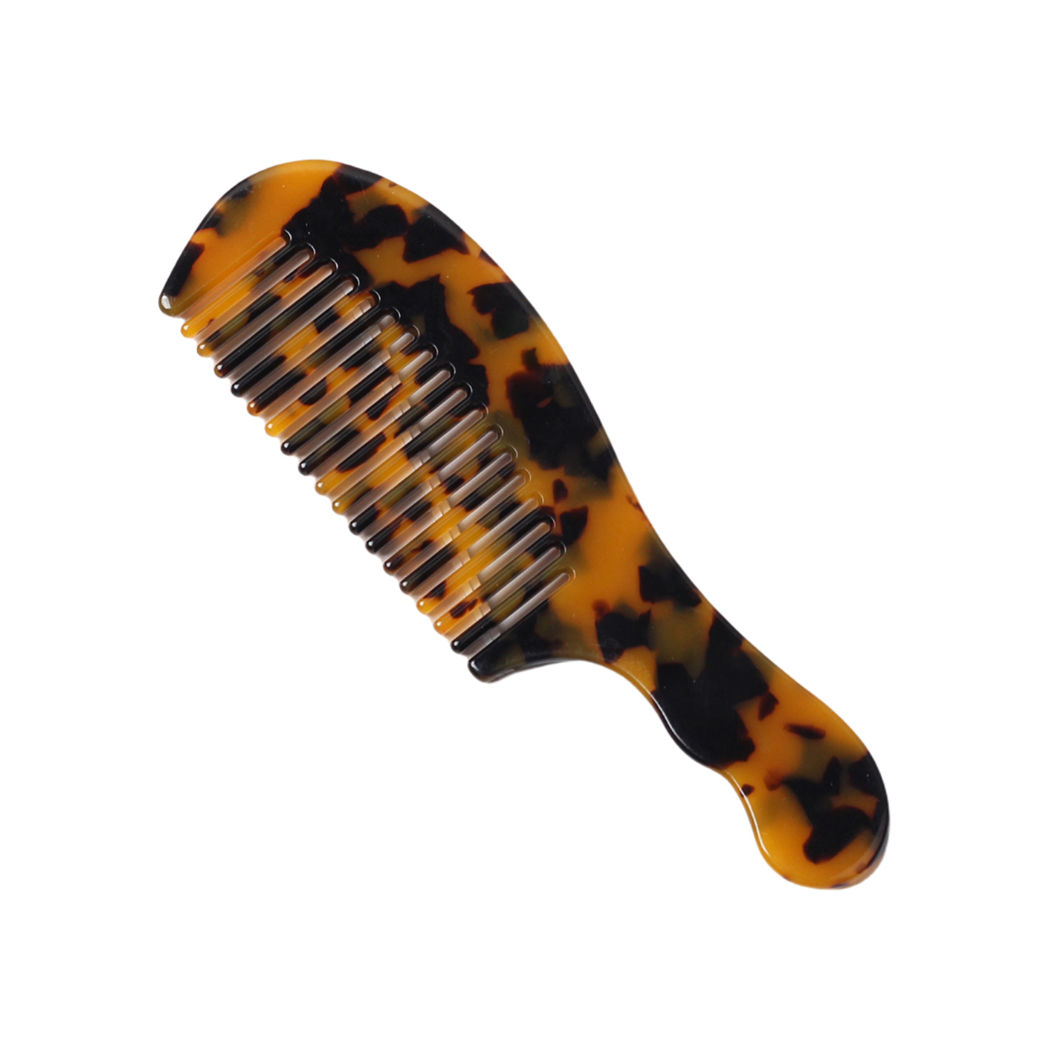 Peine de hoja de ácido acético de moda europea y americana, peine de cabello de mármol exquisito, mango pequeño, peine para el cabello antiestático transfronterizo
