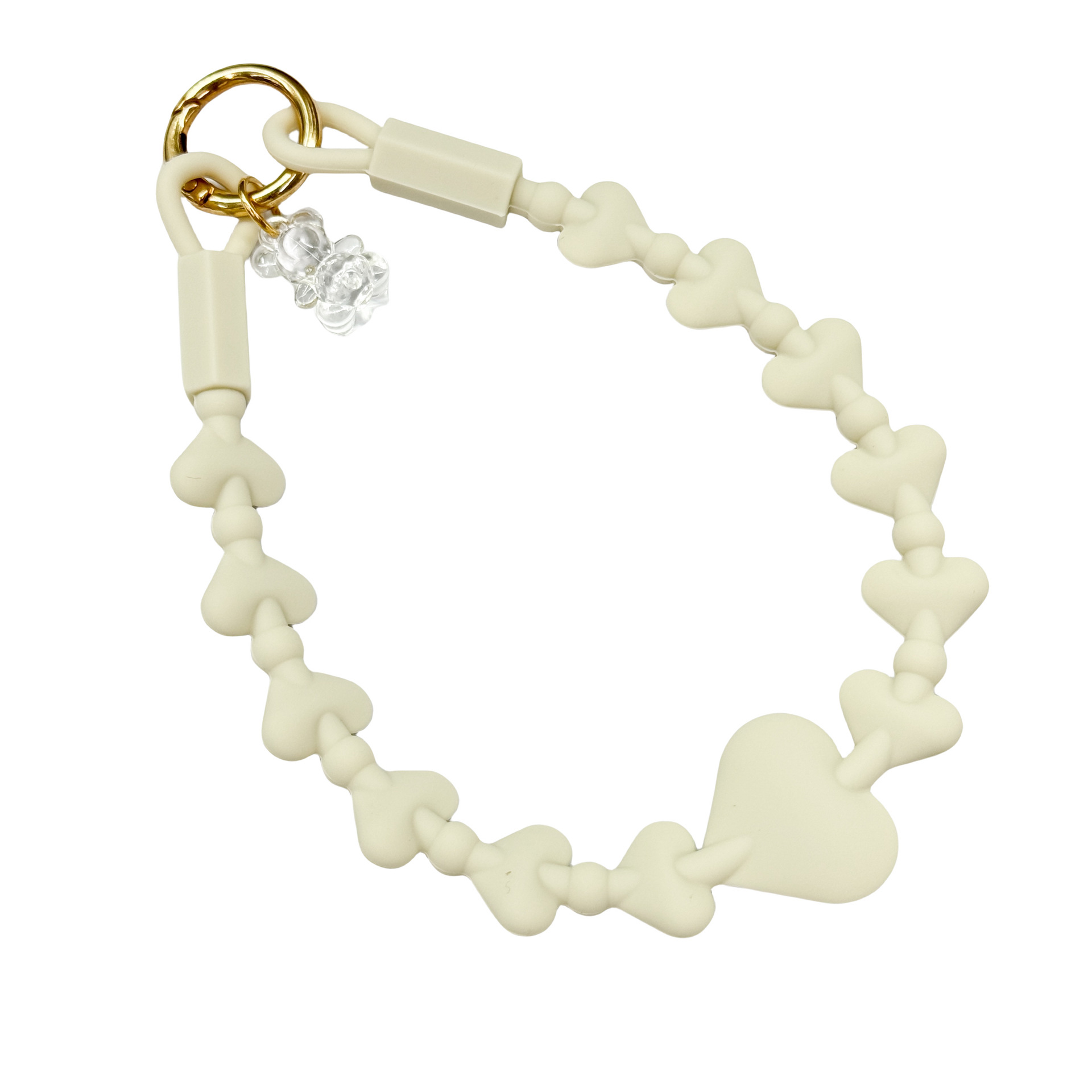 Buca hecha a mano ins viento de alta calidad cuerdas de teléfonos móviles amor pulsera de silicona cuerdas de moda de teléfonos móviles corto / adornos