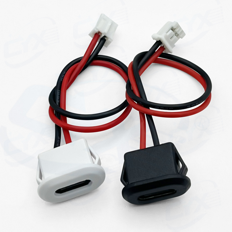 Tipo impermeable C - 2P inyección de pegamento tipo de presión directa base modificada puerto de carga elíptico de automóvil eléctrico