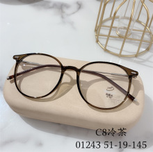 2022小红书同款圆形TR复古平光镜轻巧文艺女学生近视镜框架01243