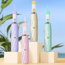 全遮光雨伞折叠高级感时尚创意手柄自动防晒太阳伞印刷图片LOGO