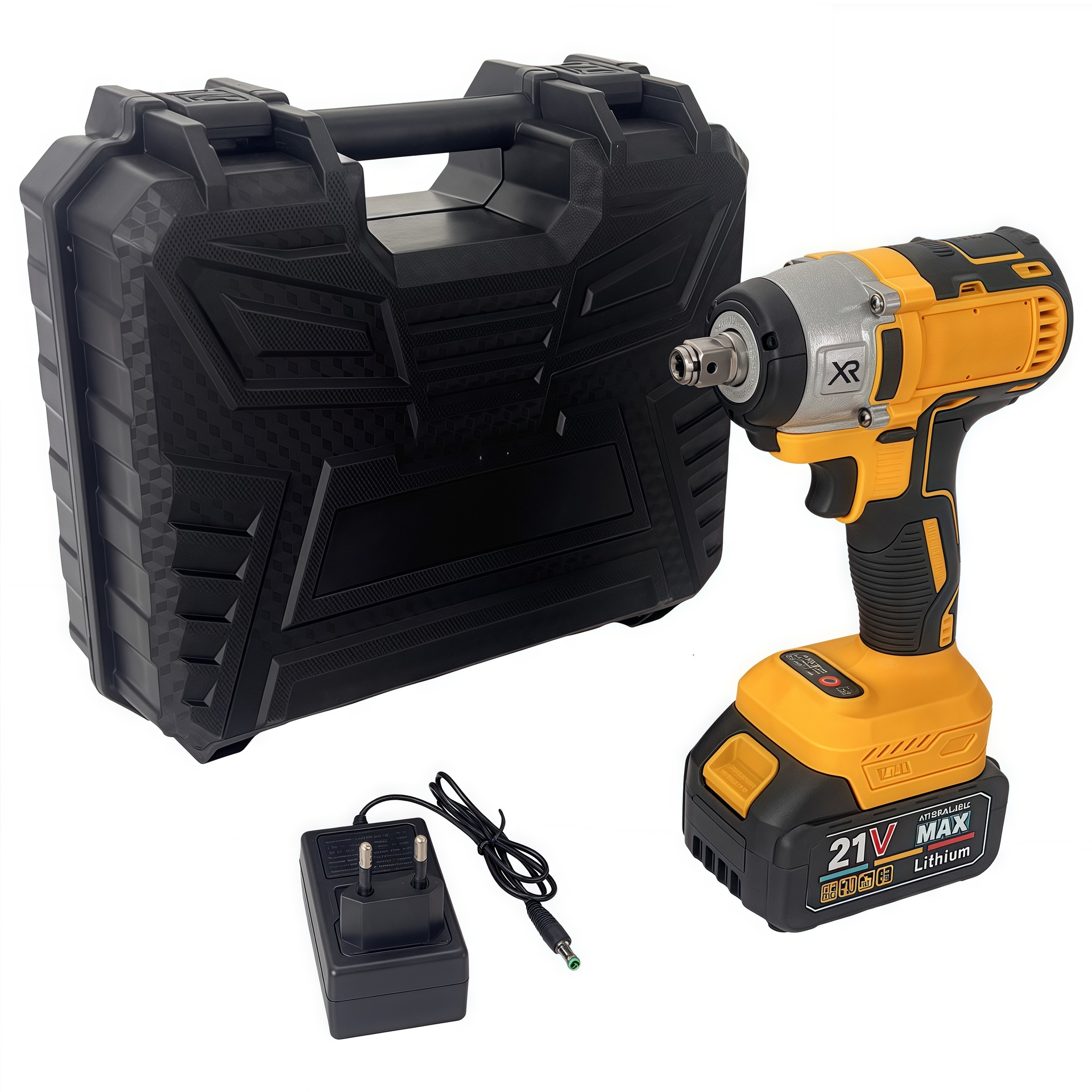 Llave eléctrica transfronteriza de gran torsión 21V multifuncional destornillador eléctrico doméstico marco carpintería reparación de automóviles cañón de aire