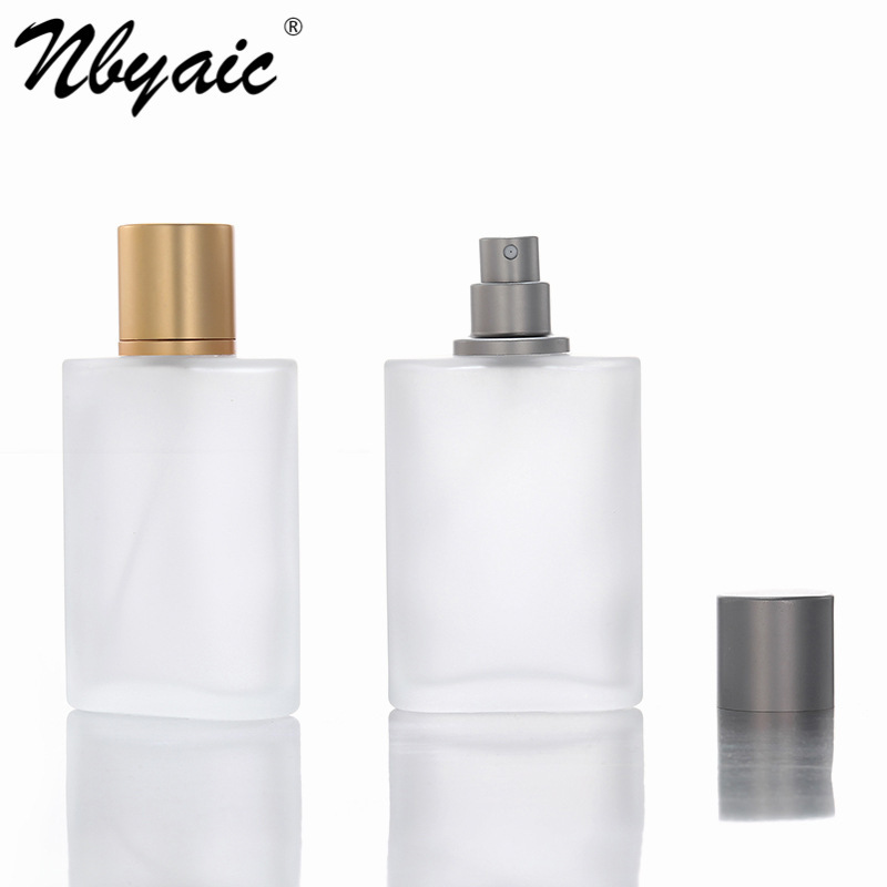 現物B002-30ML 50ml 100ml蒙砂ガラス瓶香水スプレー瓶分注瓶灰色電化アルミニウム|undefined