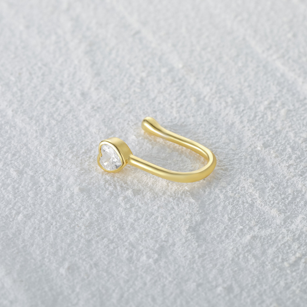 2g Weight Nose Ring Classification 1 Piece Quantity Daily, Street Occasion 925 Sterling Silver Material Star, Moon Pattern Women's Gender Plating Design Simple Style Style 1 Piece Nose Rings & Studs Simple Style Star Moon 925 Sterling Silver Plating 37