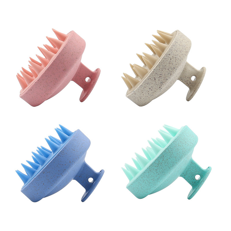 Weiches Silikon Kopfmassage Haarbürste Kopfhautreinigungs Shampoo Bürste Haarkamm für den Heimgebrauch Badewanne Kamm Haarpflege Werkzeug