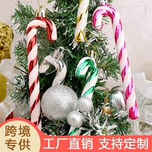 跨境新款圣诞节拐杖挂件塑料拐杖圣诞节装饰圣诞礼物家居装饰