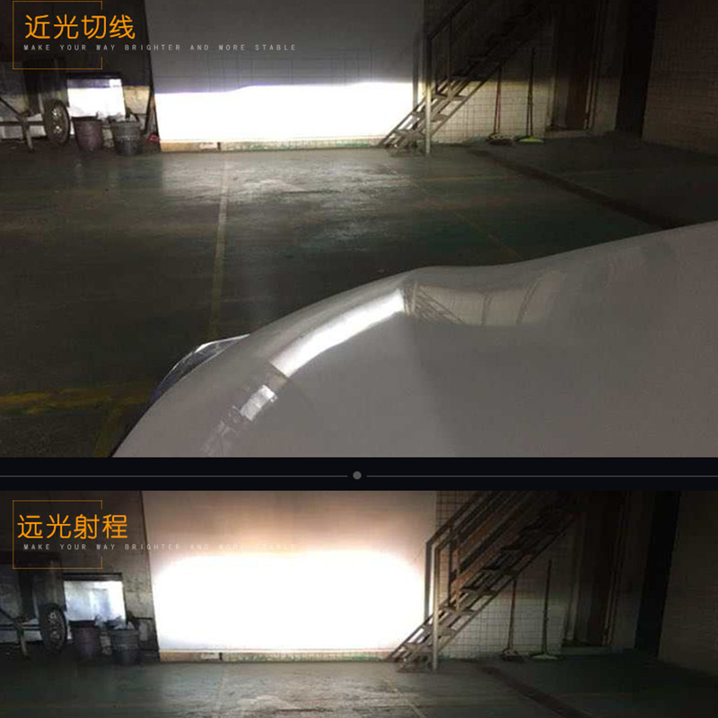 Lente de luz LED de doble luz, conversión de lente de faro LED super brillante