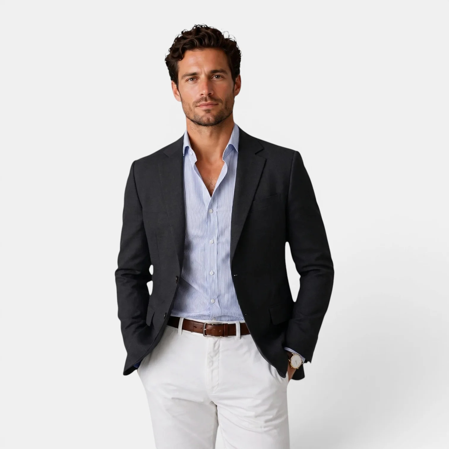 Hombres delgados trajes casuales impresión 3D clásica versátil primavera y otoño chaqueta de trajes transfronterizos Gran Bretaña spot