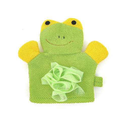 Manufacturer children's bath towel cartoon painless and cute with bath flower ball dual-purpose bath towel bath glove bath wipe wholesale