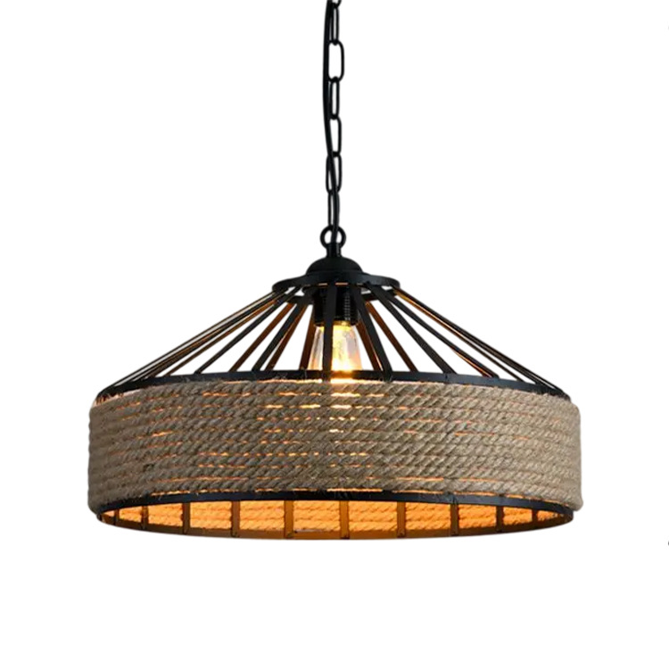 Tienda de ropa retro de campo estadounidense transfronteriza, restaurante creativo, cibercafé, bar, candelabro de cuerda de yurta