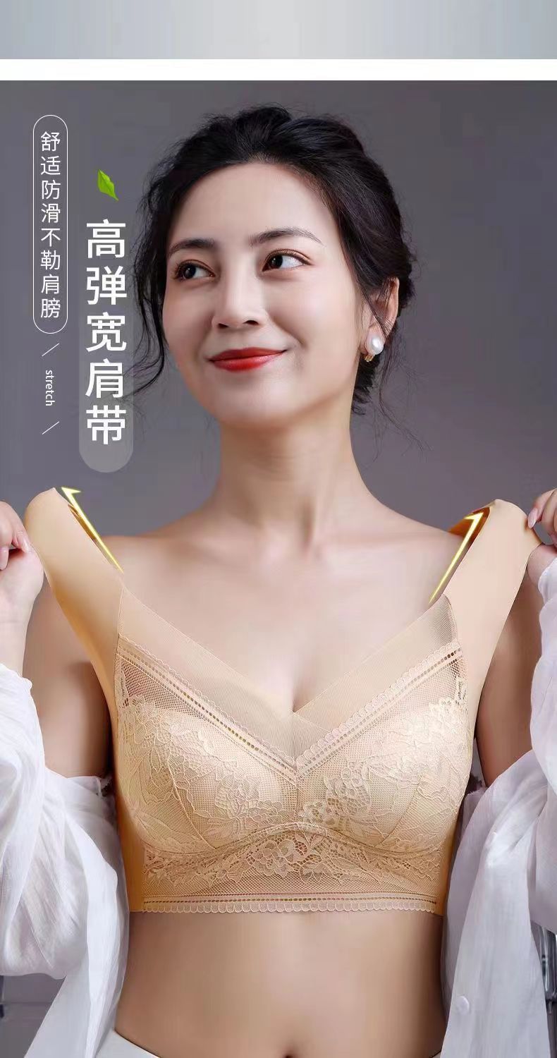 新款蕾丝女士文胸固定一体式美背抹胸裹胸无痕打底女式内衣批发详情8