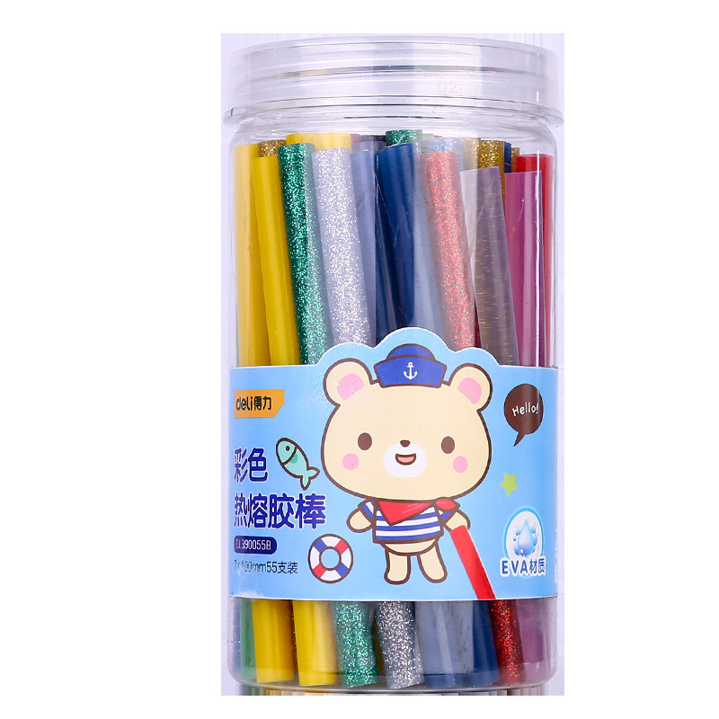 Deli DL390055A/B hot melt glue stick high viscosity hot melt glue household glue stick hot melt glue gun glue strip wholesale