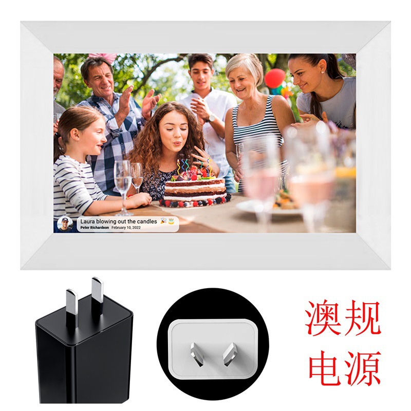 Frameo Marco de fotos digital de 10,1 pulgadas WiFi Smart Cloud Photo Frameo Touch Aplicación remota Compartir imágenes de video