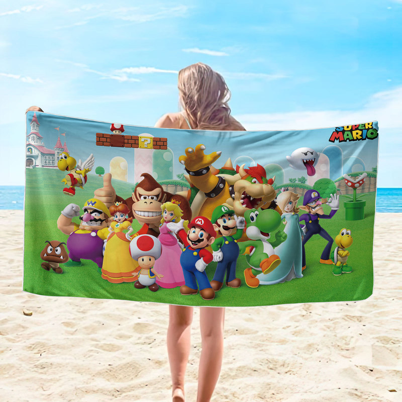 Factory microfiber ins best selling towel bath towel large size sand-proof cross-border soft square towel game style