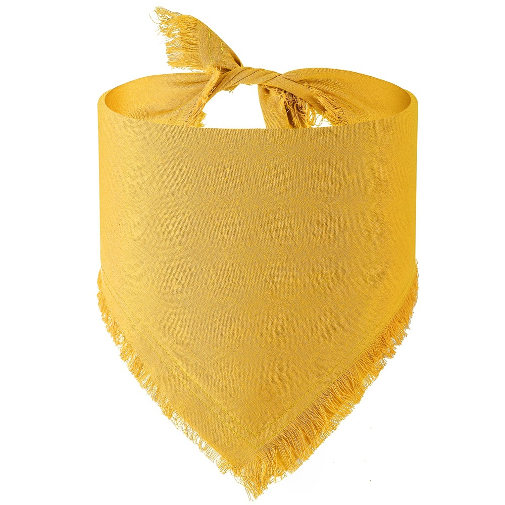 Nueva borla transfronteriza de algodón puro para mascotas Toalla de saliva informal Toalla de triángulo para mascotas bufanda de triángulo de cumpleaños de perro bufanda de perro