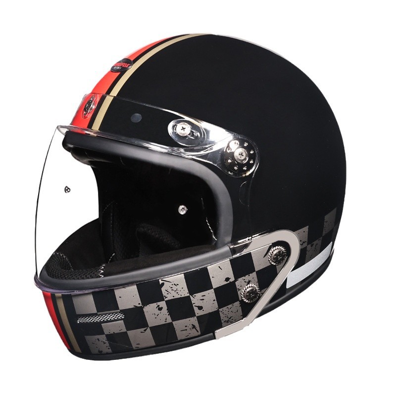 3C certificado retro 3/4 personalizado barbilla de cuero desmontable casco pequeño casco de motocicleta motocicleta motocicleta motocicleta
