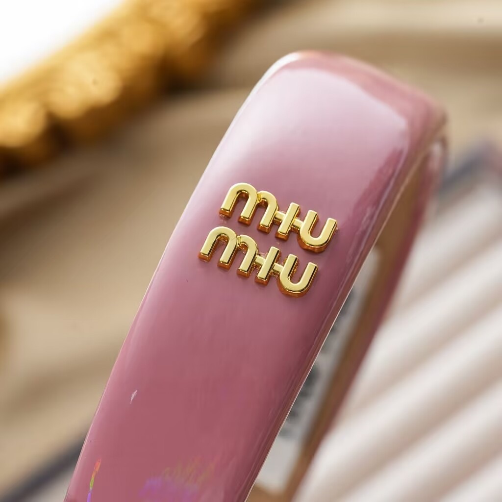 모란디 컬러 MIU 세안 헤어밴드 여성용 유광 가죽 귀여운 하이탑 헤어 액세