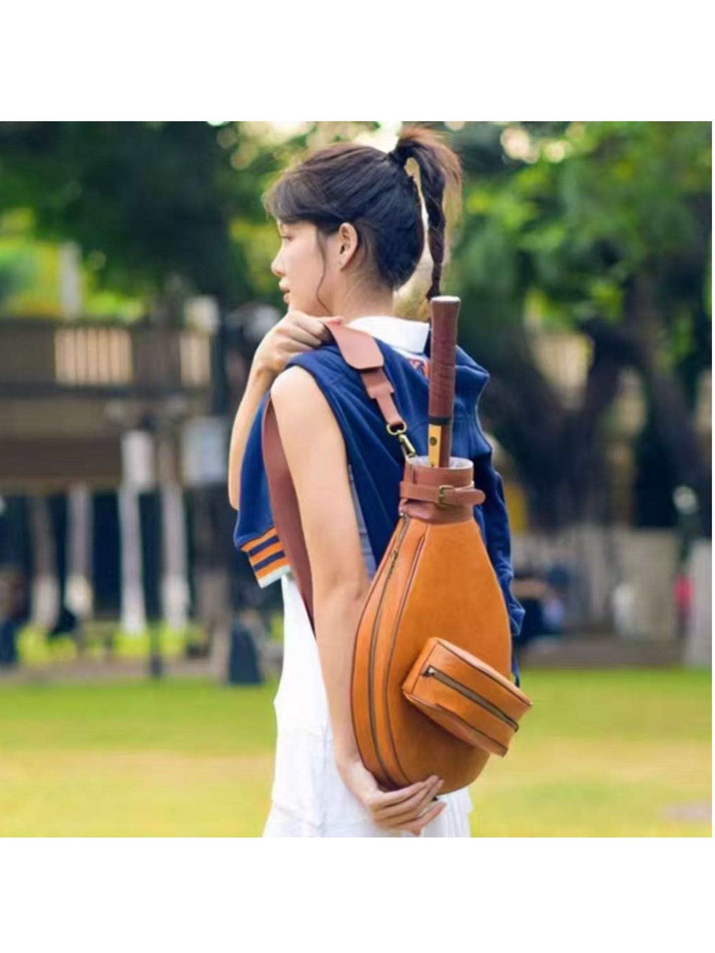 Bolsa de tenis de lujo ligera de alta gama, bolsa de bádminton, mochila para adultos, bolso retro de hombro para hombres, estudiantes, bolso deportivo de mujer