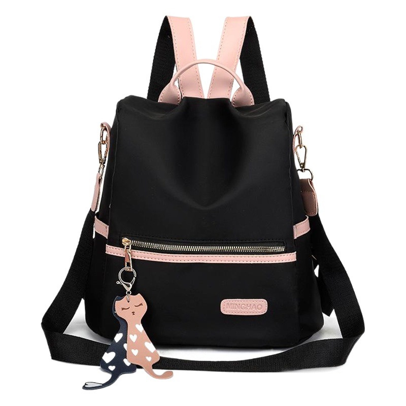 Mochila de bolsa transfronteriza para mujer 2024 nueva mochila de mujer de moda de viaje antirrobo tela Oxford de moda ligera a juego