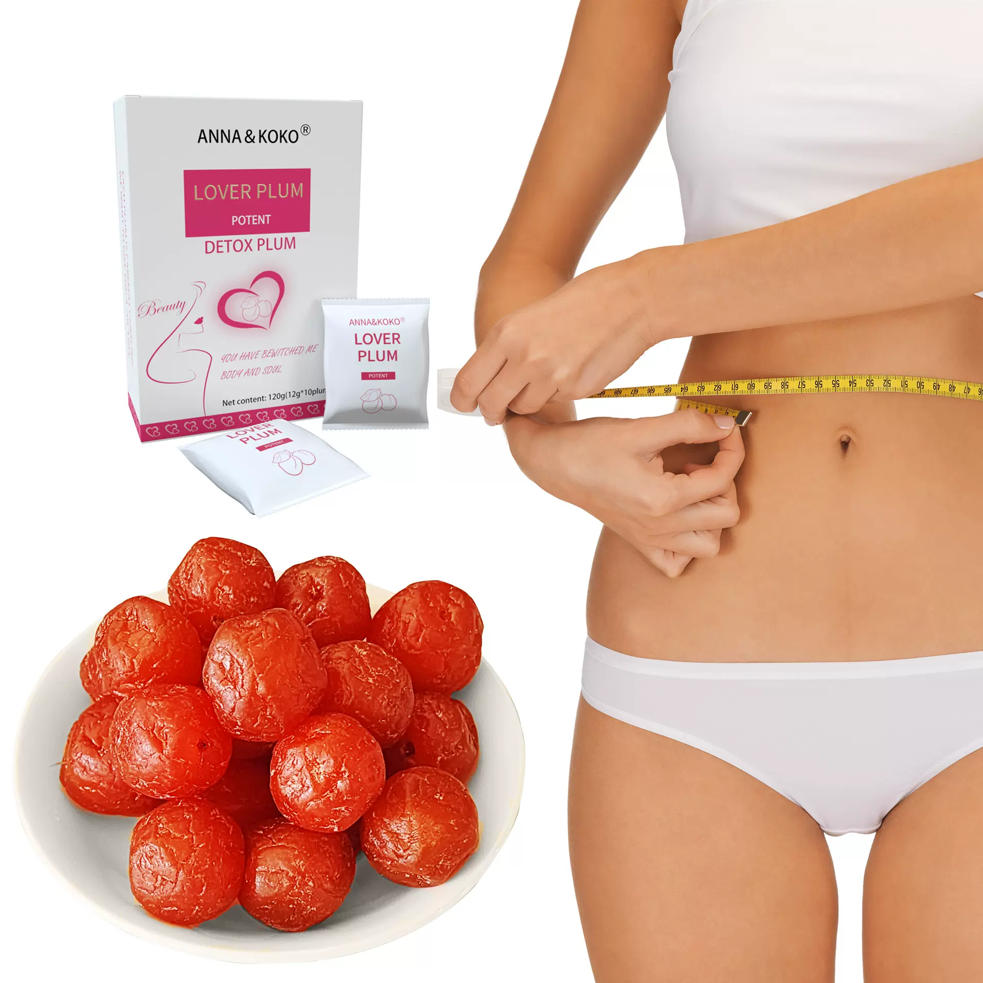 跨境电商SlimmingdetoxLoseplumweight酵素情人玫瑰青梅子低卡
