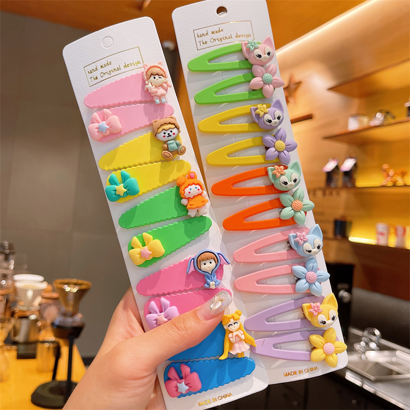 Corea del Sur de los niños de dibujos animados horquilla BB clip tocado bebé frente roto horquilla bebé clip al por mayor