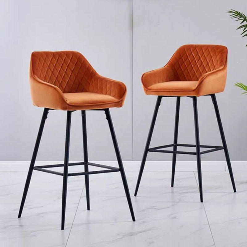 Wrought Iron Bar Chair High Stool Backrest Industrial Style Retro Cafe Dining Chair Designer Creative Personalized Chair