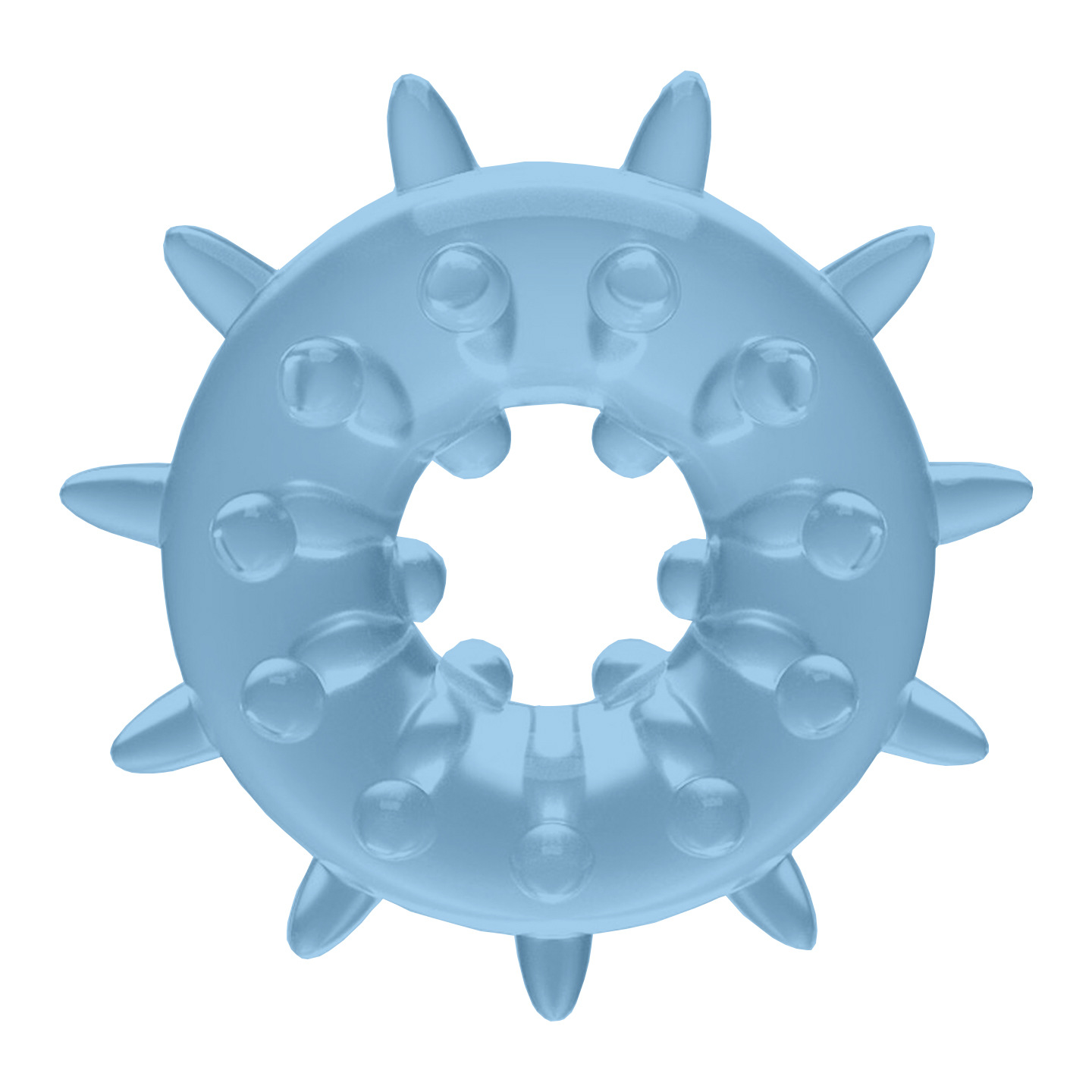 Spiked Snowflake Wearable Penis Ring, Textured TPE Cock Ring for Men — detail image 18