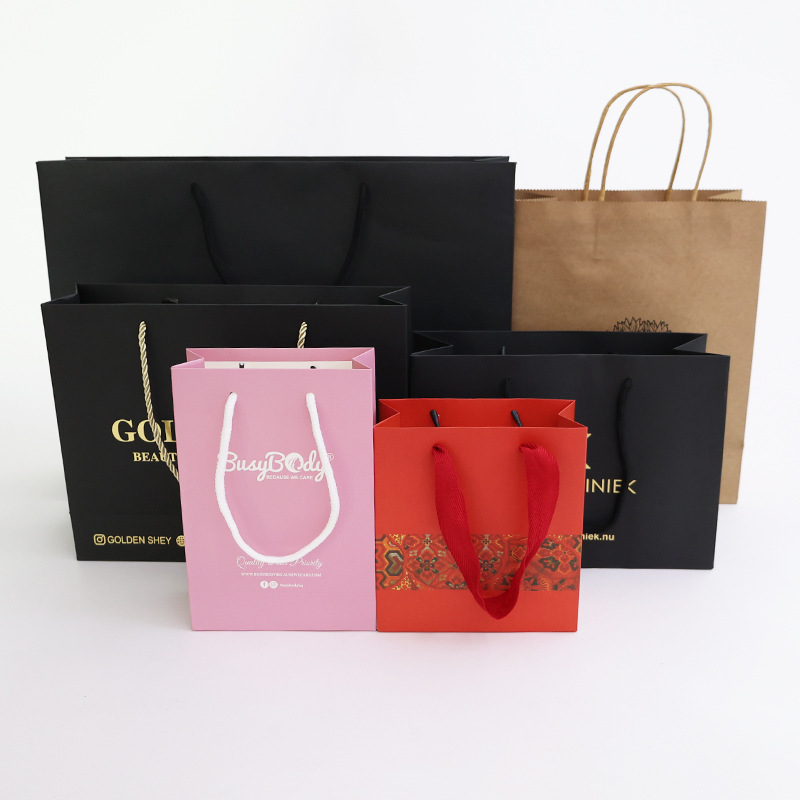 China Factory High Quality Cheap Color Kraft Paper Bag Printing with Handle China Factory High Quality Cheap Color Kraft Paper Bag Printing with Handle