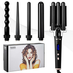5-in-1ヘアカーラー、クロスボーダーホットモデル、交換可能なヘッドTK、Amazon新製品、多機能LED 5-in-1ヘアカーラー