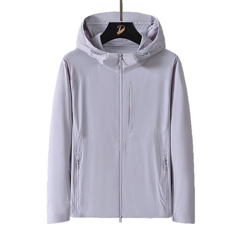 Hong Kong Style Unisex Sports Outdoor Windbreaker Nylon Blend Summer Sun Protection Quick-Drying Hooded Jacket