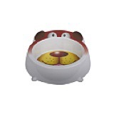 Comedero Doble Estampado para Mascotas de Plástico