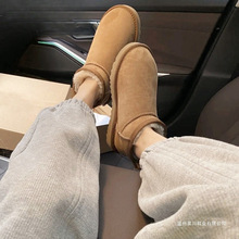 2025年新款防滑情侣雪地靴女皮毛一体加厚加绒冬季保暖棉鞋短靴