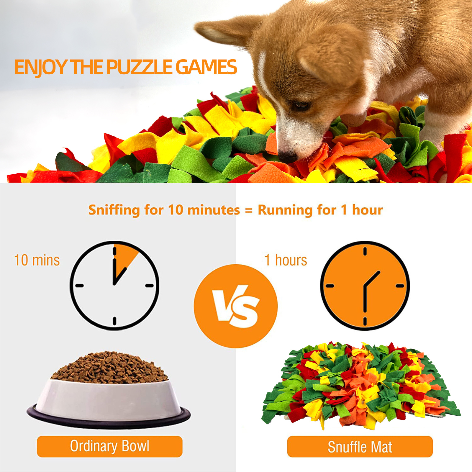 Alfombra de alimentación para mascotas, protección del medio ambiente, almacenamiento, costura, almohadilla para olfatear, rompecabezas para perros y gatos, almohadilla para olfatear para comida lenta