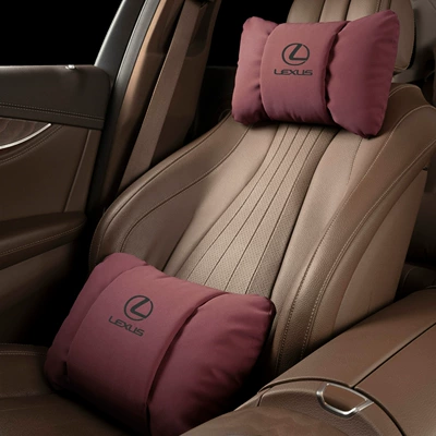Pillow — Headrest - butterfly-style-volcano-red-lexus-headrest-lumbar-support-pair