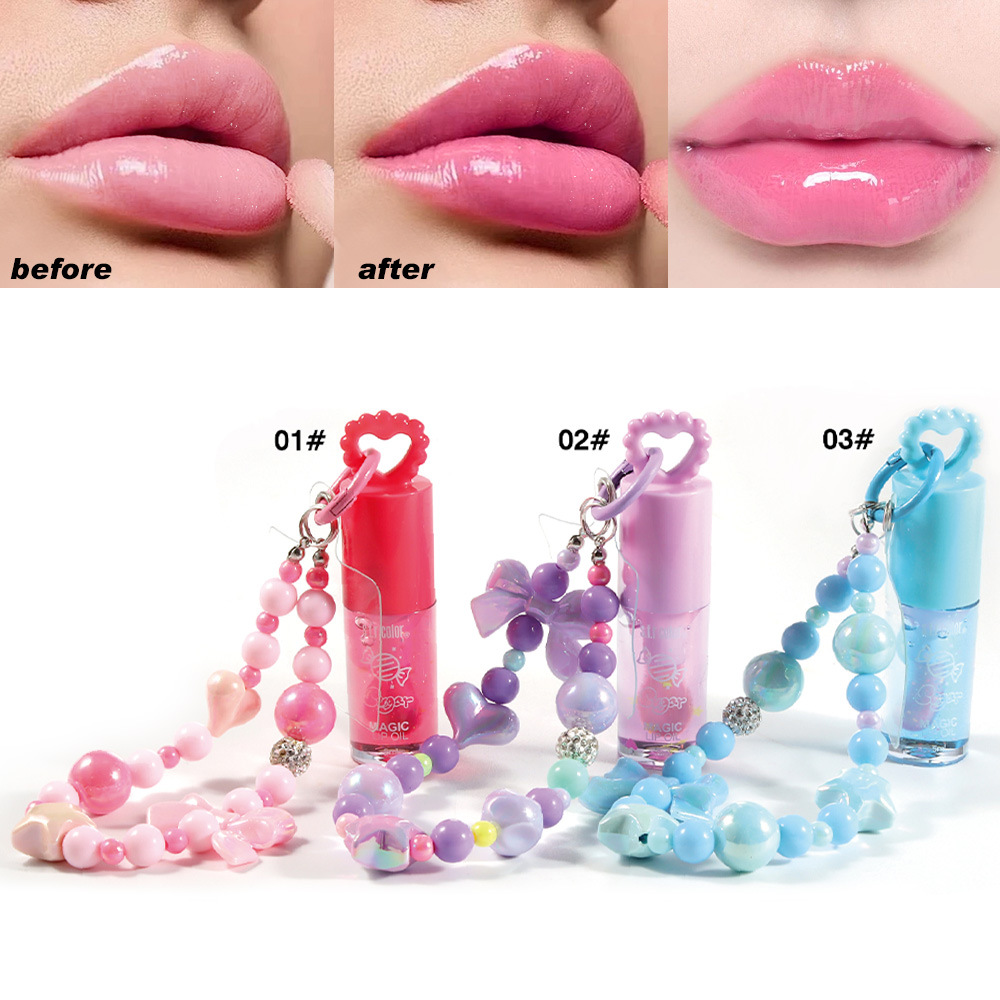 s.f.r color transfronterizo para el cambio de color lipstick humectante agua de color caramelo colgante de cadena de teléfono móvil lipstick