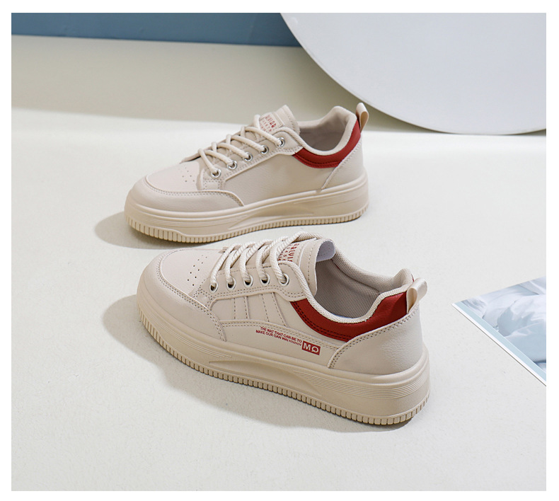 White Platform Sneakers For Women Casual Height Increasing Shoes_voghion.com