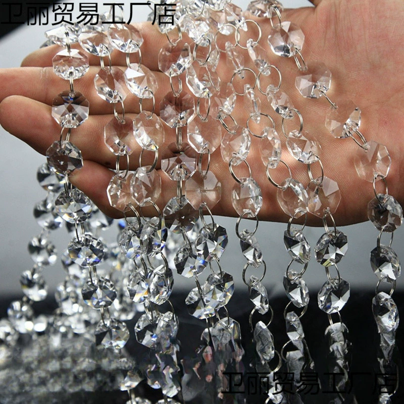 Хрустальная восьмиугольная бисерная штора хрустальная лампа подвеска аксессуары для освещения отеля потолочные украшения свадебная свадьба