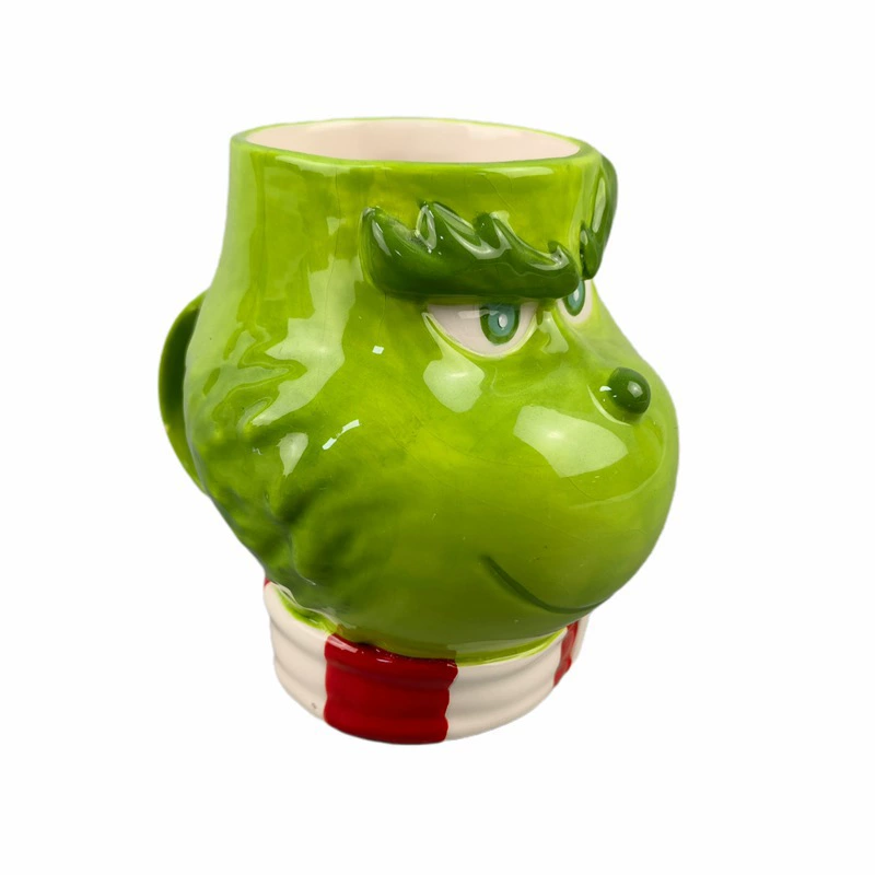 Зеленый заводской GRINCH Рождественский подарок Зеленый Майо Биотированный Чашка Jie керамика Зеленый монстр кофейная чашка Зеленый