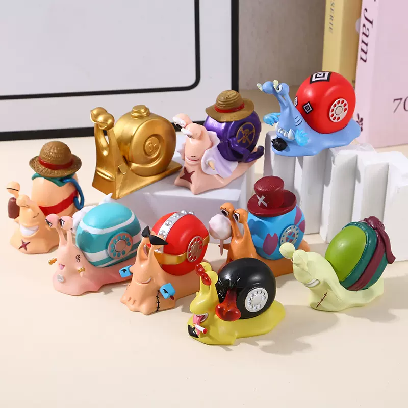 9款海贼王手办模型动漫蜗牛电话虫大集合通讯蜗牛公仔桌面小摆件