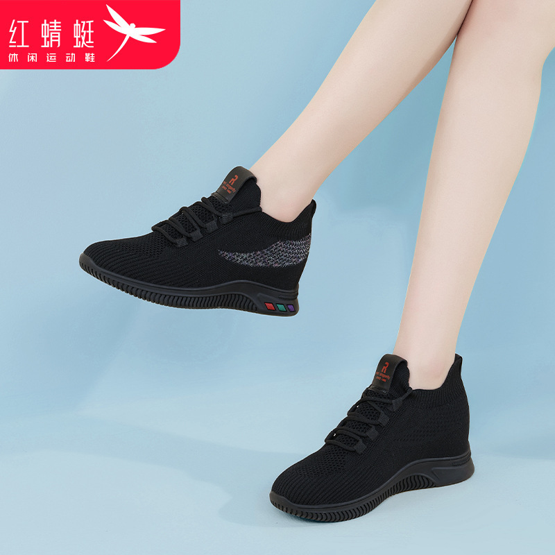 Japanese Purchasing Agent Red Dragonfly Women's Shoes Feiwei Sports Casual Shoes Women's Thick-Soled Inner Heightening Mother's Shoes Non-Slip Mesh Shoes Japanese Purchasing Agent Red Dragonfly Women's Shoes Feiwei Sports Casual Shoes Women's Thick-Soled Inner Heightening Mother's Shoes Non-Slip Mesh Shoes