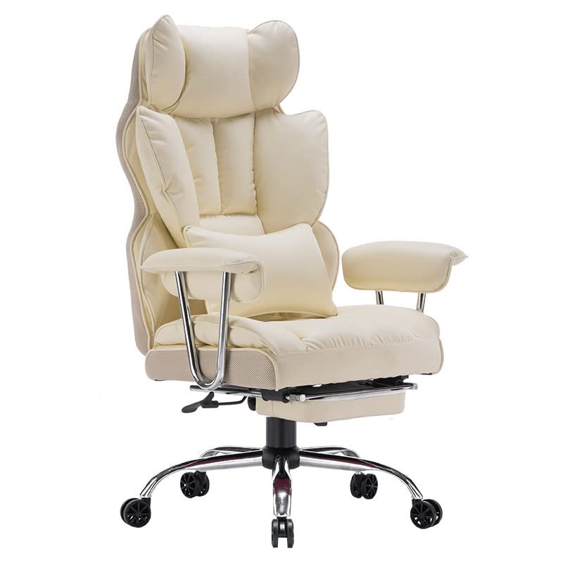 Computer Chair, Executive Chair, Reclining Chair, Cat-Scratch Resistant Leather Gaming Chair, Home Comfortable Nap Sofa Seat, Office Chair
