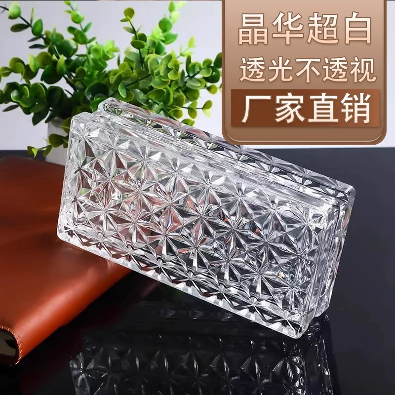 Супер белый стеклянный кирпич хрустальный кирпич прозрачная квадратная перегородка стены ванная сеть красный арт твердый полый ледяной кирпич