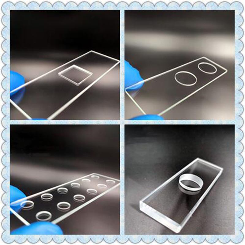 平底凹槽超白高透玻璃载玻片单凹双凹多凹孔方槽凹孔网格槽可加工