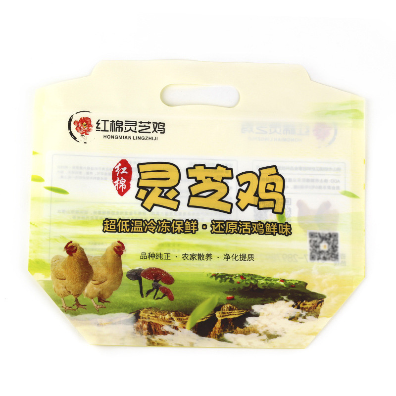 厂家定做土鸡包装袋 异型自立拉链袋 生鲜鸡鸭鱼食品级复合袋批发