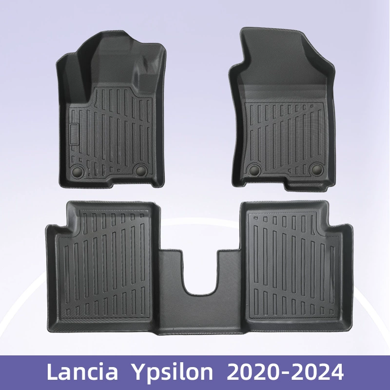 Европа для Lancia Ypsilon2020-2024 смешанный 3D всепогодный материал TPE коврик для ног автомобиля