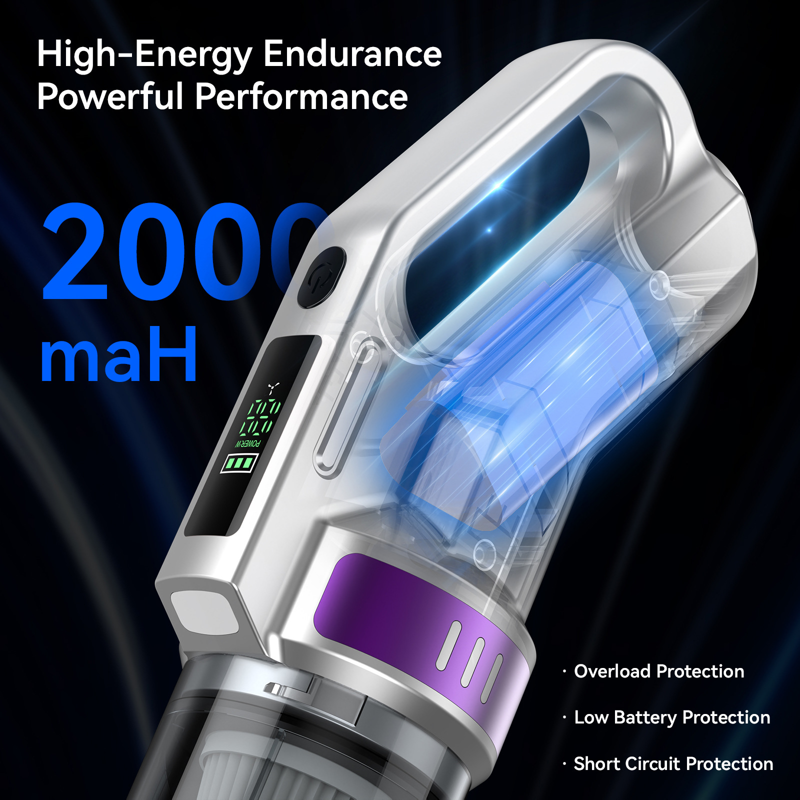 Wireless handheld car vacuum cleaner, high-power suction and blowing multi-purpose vacuum cleaner, portable household vacuum, best-selling cross-border product