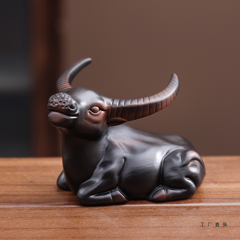 牛茶宠摆件精品可养茶玩茶盘茶台桌面装饰品茶具配件创意茶漏茶滤